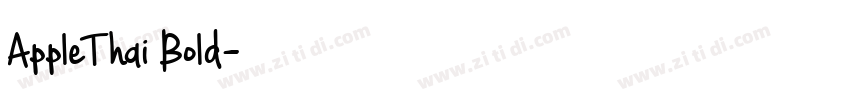 AppleThai Bold字体转换